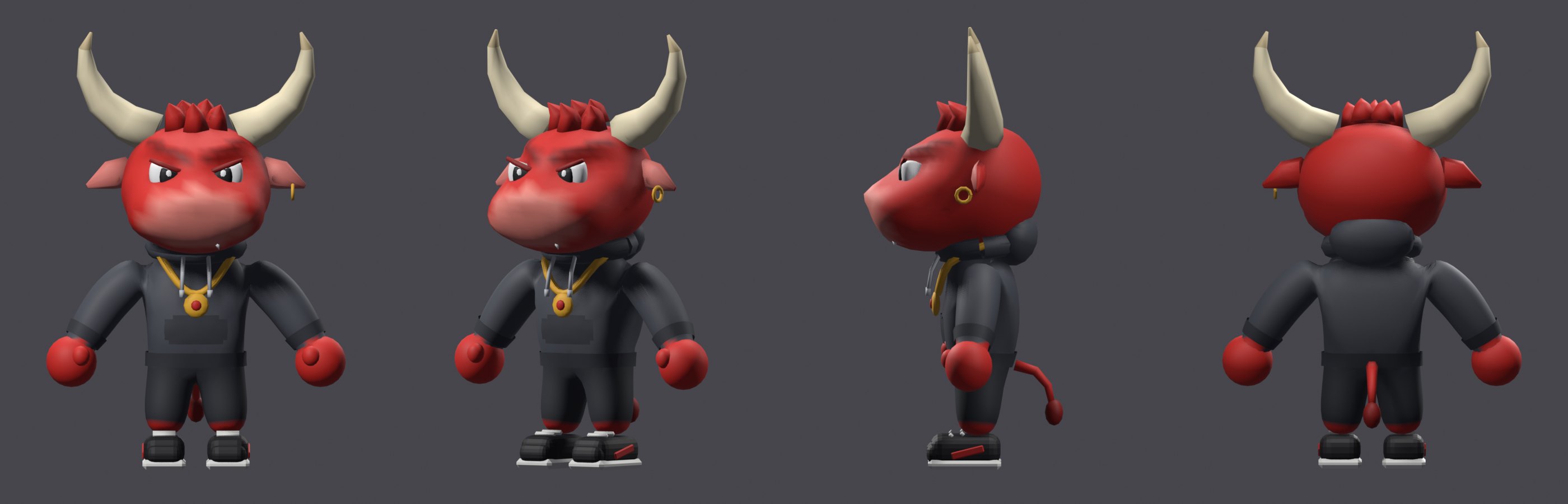 Bully turnaround: front, three-quarter, side, back