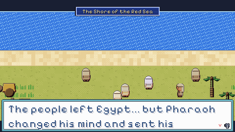 The shore of the Red Sea with the Israelites