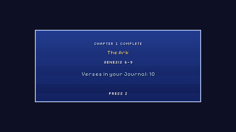 Chapter 1 complete screen with verse count