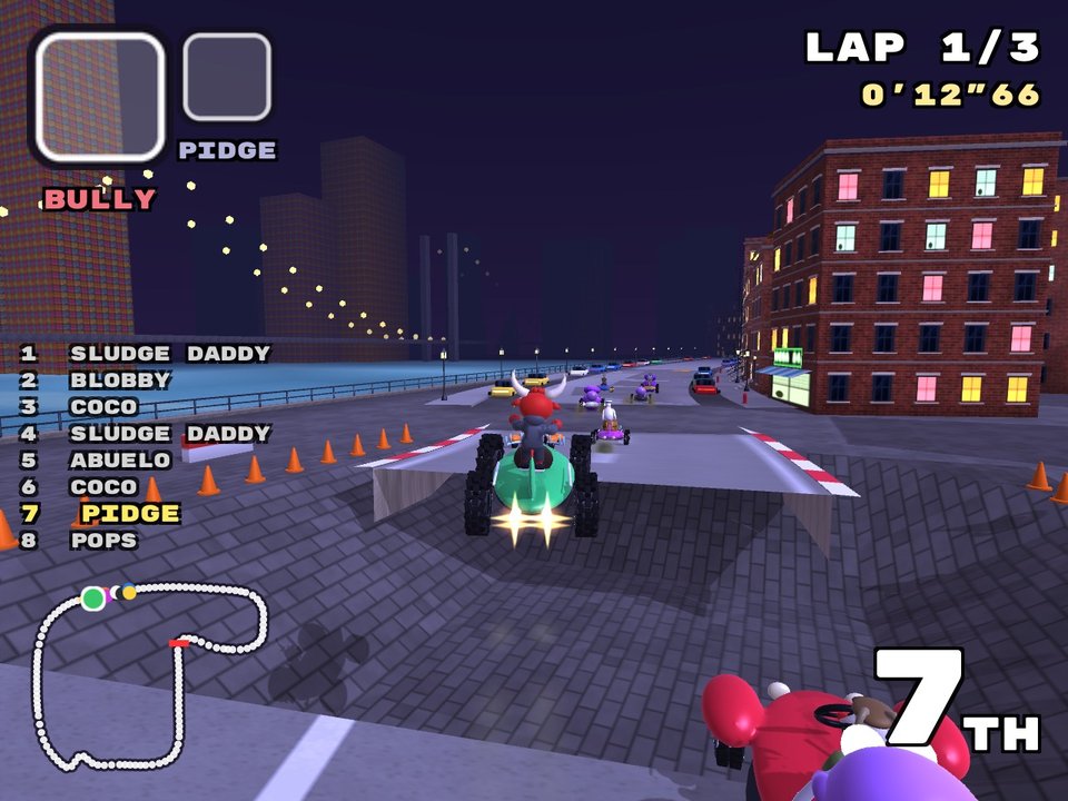 Four-player split screen race