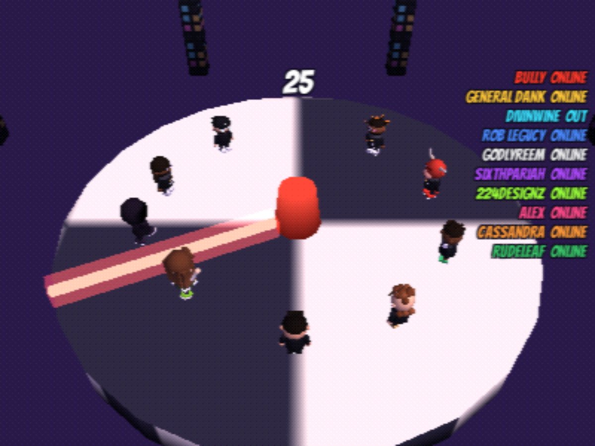 Firewall: a red laser beam sweeps a checkered arena while operators jump.