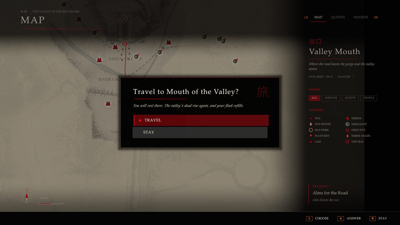 Fast travel prompt