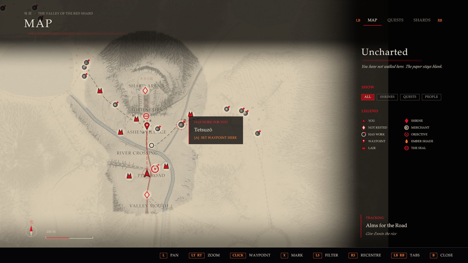 Full map screen