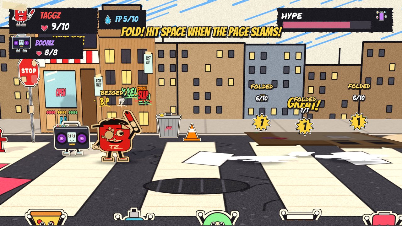 The back wall folds down onto the enemies