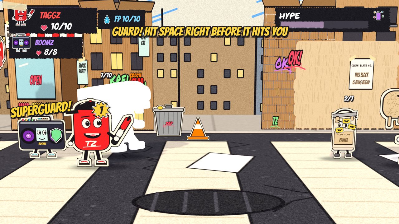 SUPERGUARD against a roller's attack