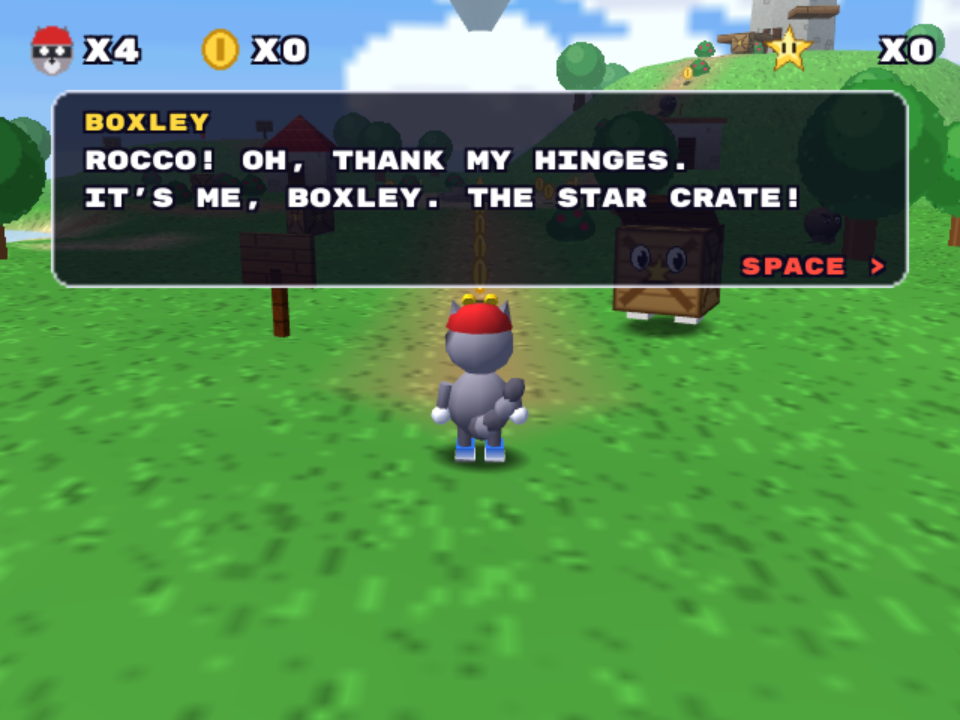 The same scene rendered at full resolution with plain texture filtering