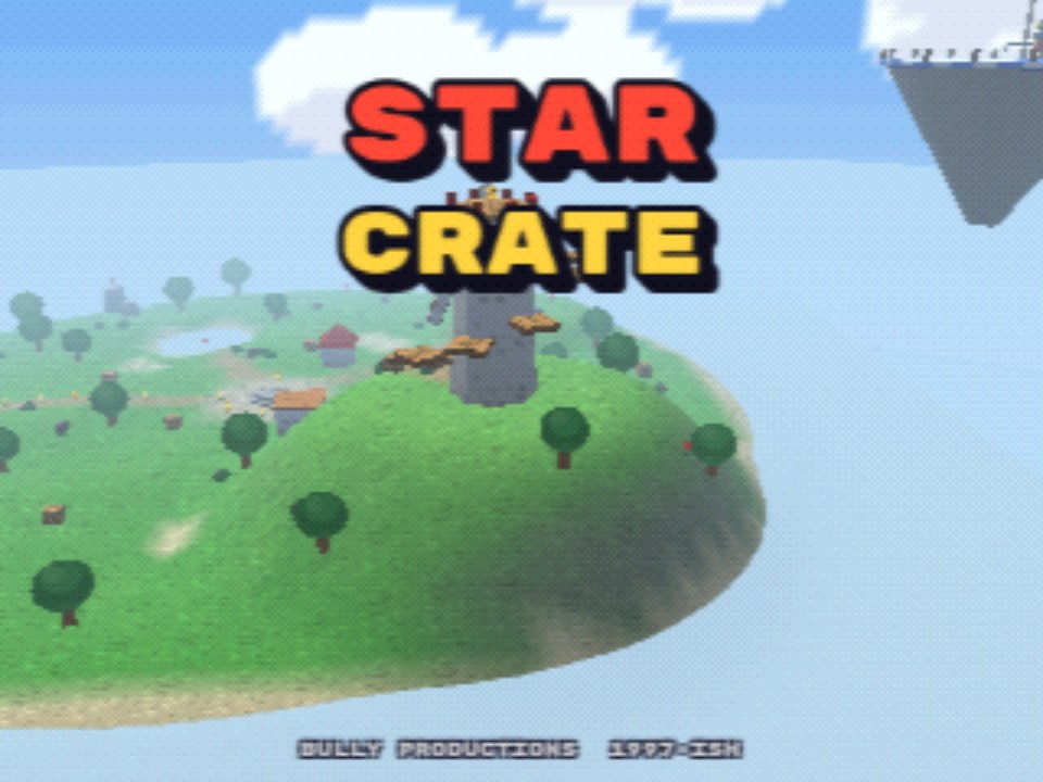 STAR CRATE title screen over Tumble Isle